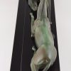 Art Deco sculpture femme nue et gazelle Seduction