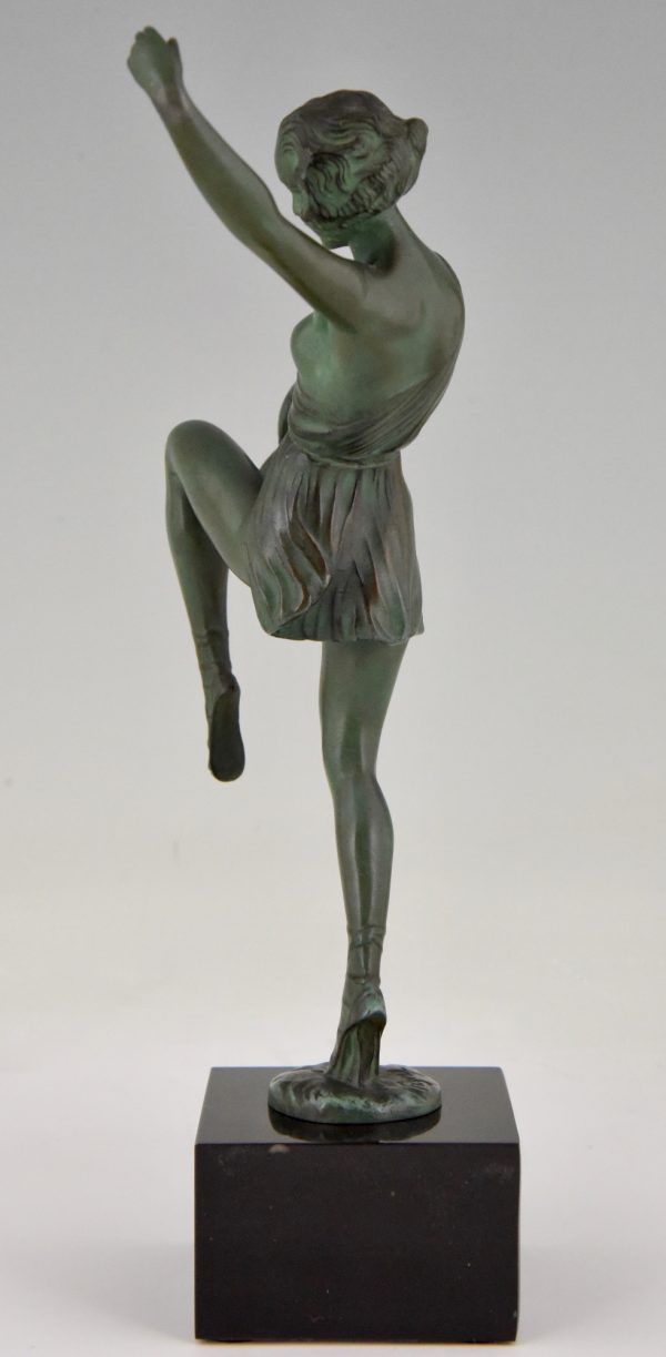 Art Deco sculpture of dancer with tambourine