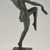 Art Deco sculpture danseuse aux tambourin