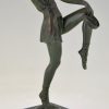 Art Deco sculpture of dancer with tambourine