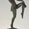 Art Deco sculpture danseuse aux tambourin