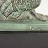 Art Deco lamp kneeling nudes holding a glass shade