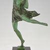 Art Deco sculpture of a female dancer