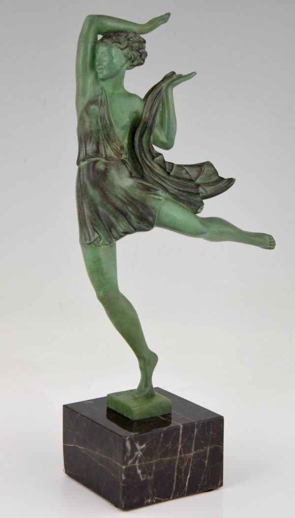 Art Deco sculpture of a female dancer