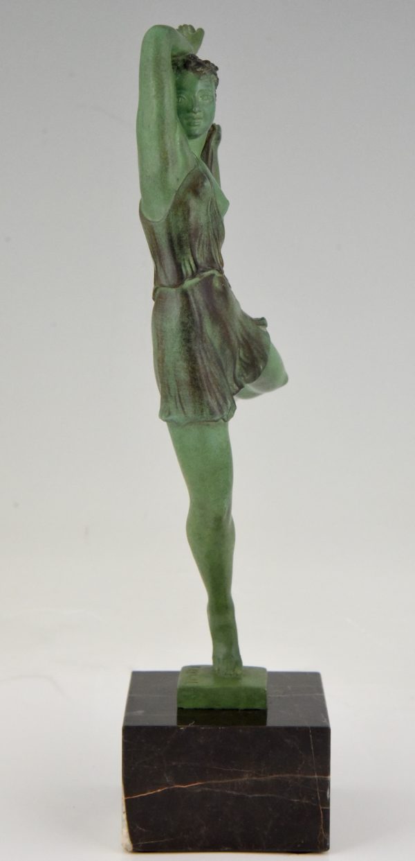 Art Deco sculpture of a female dancer
