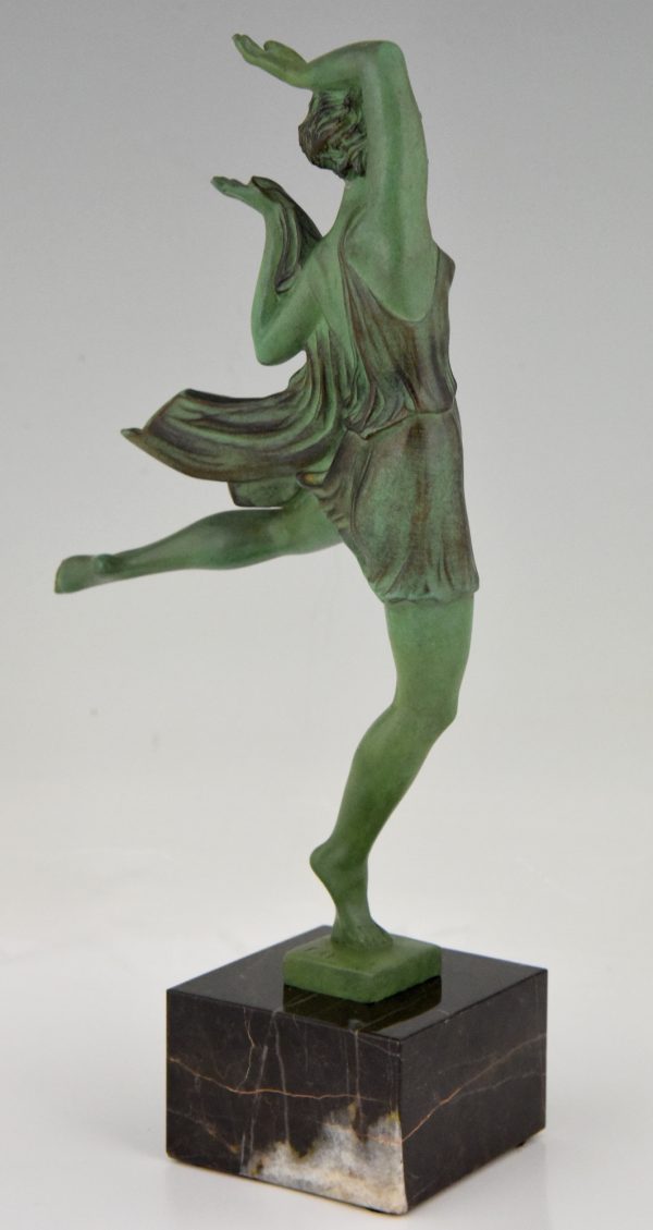 Art Deco sculpture of a female dancer