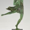 Art Deco sculpture of a female dancer