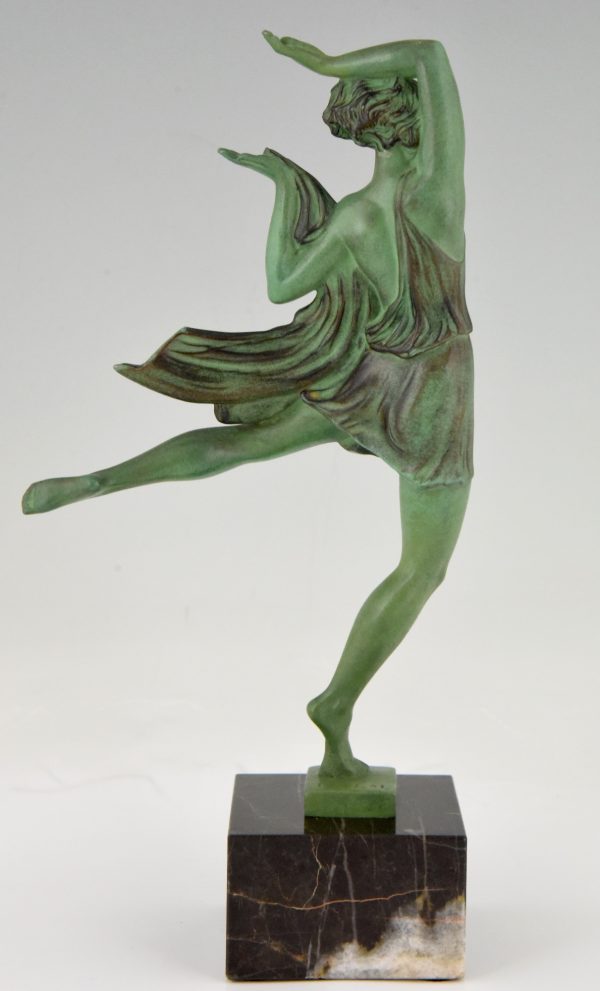 Art Deco sculpture of a female dancer
