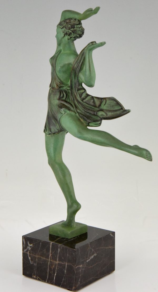 Art Deco sculpture of a female dancer