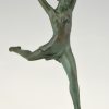 Olympe Art Deco sculpture of a running woman