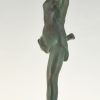 Olympe Art Deco sculpture of a running woman