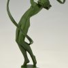 Tourbillon Art Deco sculpture nude dancer with swirling ribbon