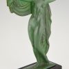 Venus, sculpture Art Deco femme nue aux drapé