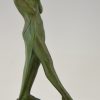 Pair of Art Deco bookends standing nudes with drape