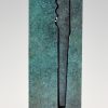 Mid Century Modern abstract bronze sculpture 1970