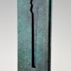 Mid Century Modern abstract bronze sculpture 1970