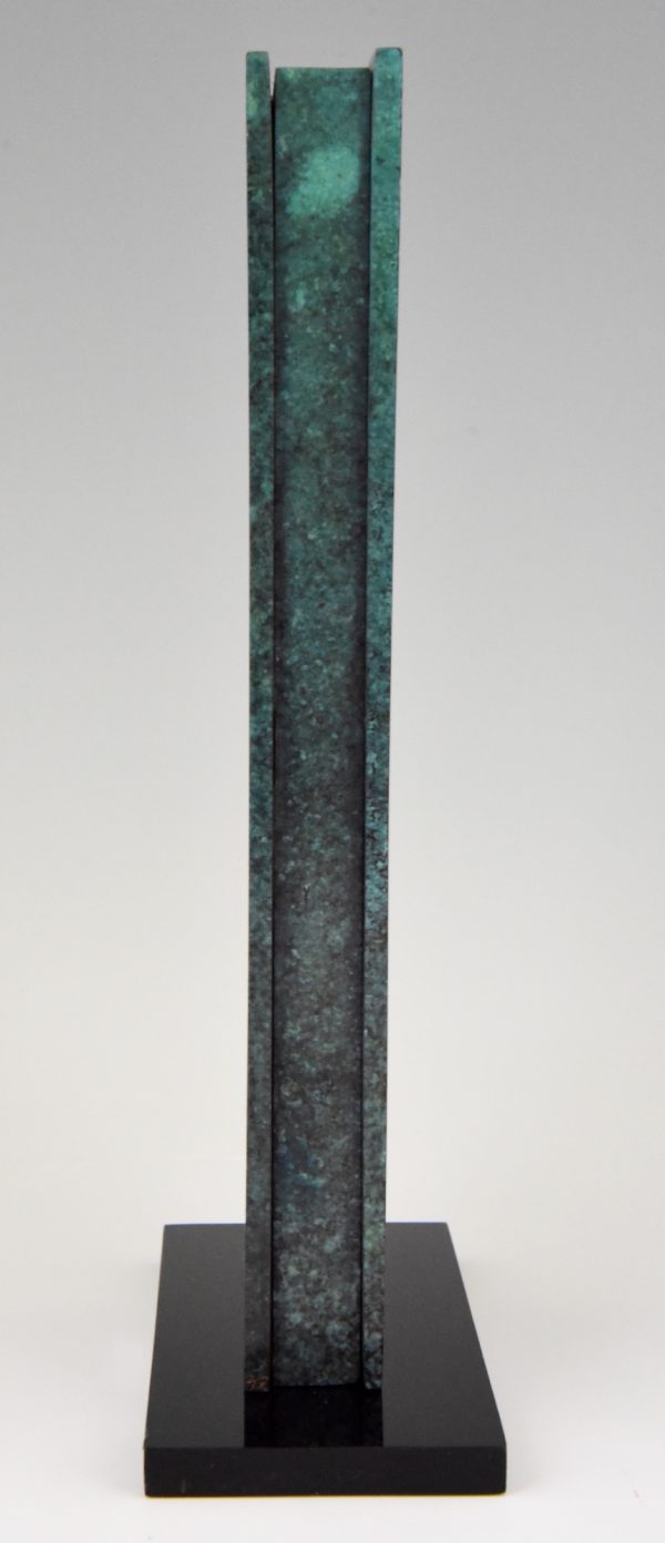 Mid Century Modern abstract bronze sculpture 1970