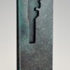Modern bronzen beeld abstract 1970