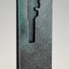 Mid Century Modern abstract bronze sculpture 1970