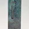 Sculpture en bronze abstraite 1970