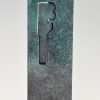 Mid Century Modern abstract bronze sculpture 1970