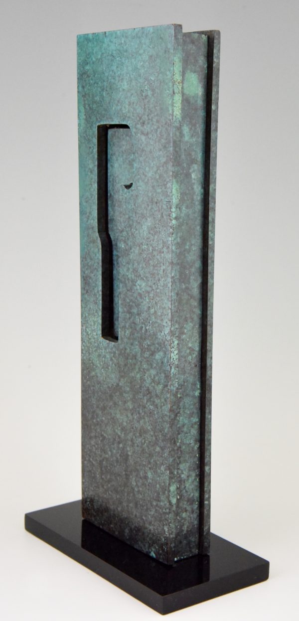 Mid Century Modern abstract bronze sculpture 1970