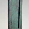 Mid Century Modern abstract bronze sculpture 1970