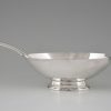 Art deco versilberte Sauciere Schwan