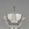 Art Deco silvered swan sauce boat