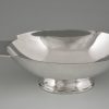 Art deco versilberte Sauciere Schwan