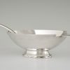 Art Deco silvered swan sauce boat