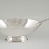 Art Deco silvered swan sauce boat