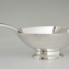 Art Deco silvered swan sauce boat