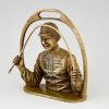 Antike bronze Breifbeschwerer Jockey