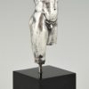 Zilveren sculptuur mannelijk naakt torso