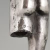 Antique silver sculpture male nude torso.