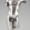 Sculpture en argent, torse nu masculin