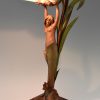 Lampe Art Nouveau femme nue et coquille