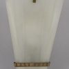 A pair of Art Deco glass and bronze wall lights or sconces