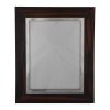 Large Art Deco Macassar wood and chrome picture photo frame