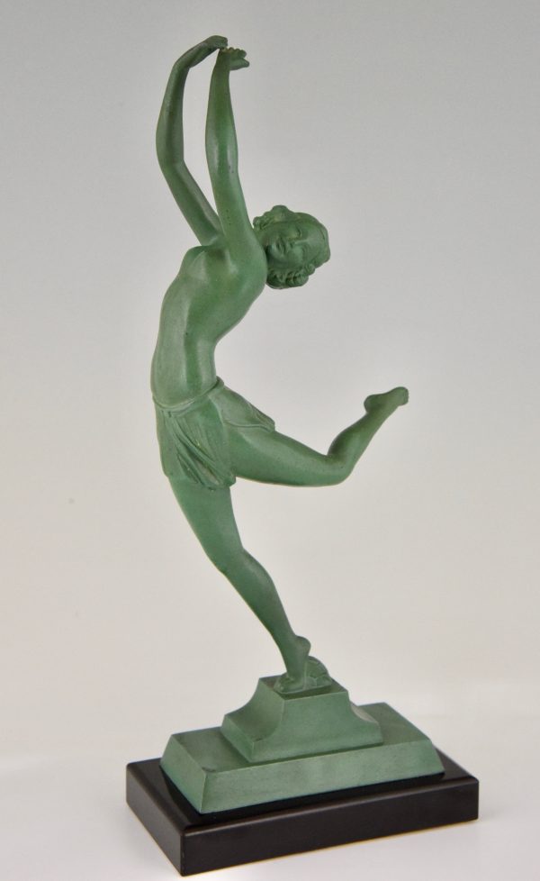 Art Deco sculpture of a dancer.