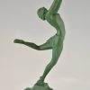 Art Deco sculpture of a dancer.