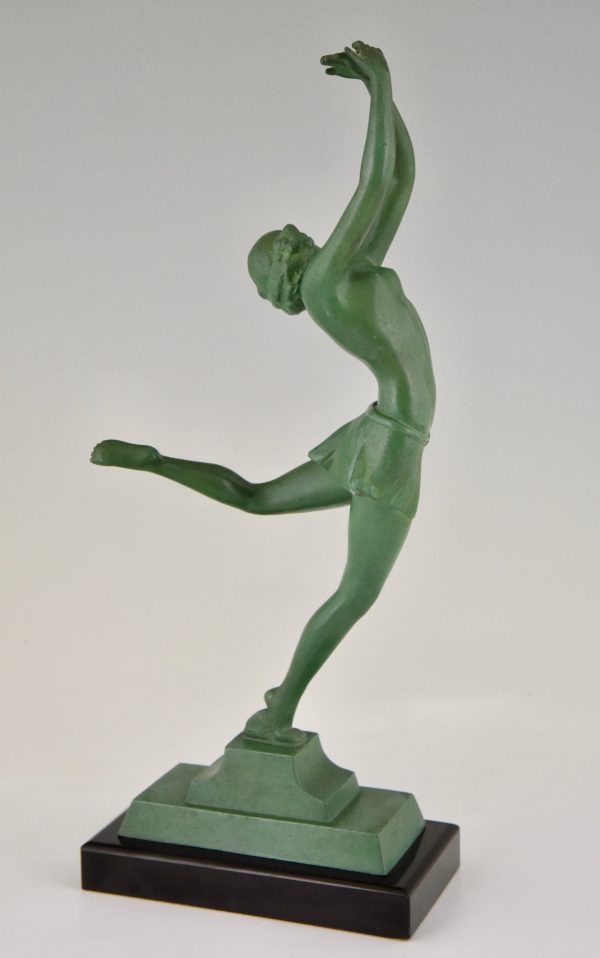 Art Deco sculpture of a dancer.