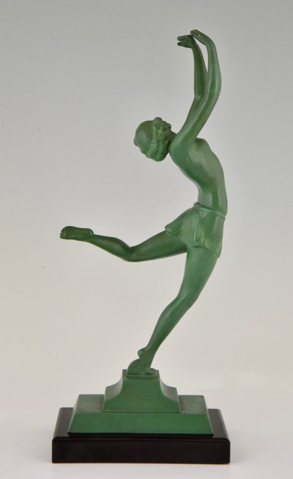 Art Deco sculpture of a dancer.