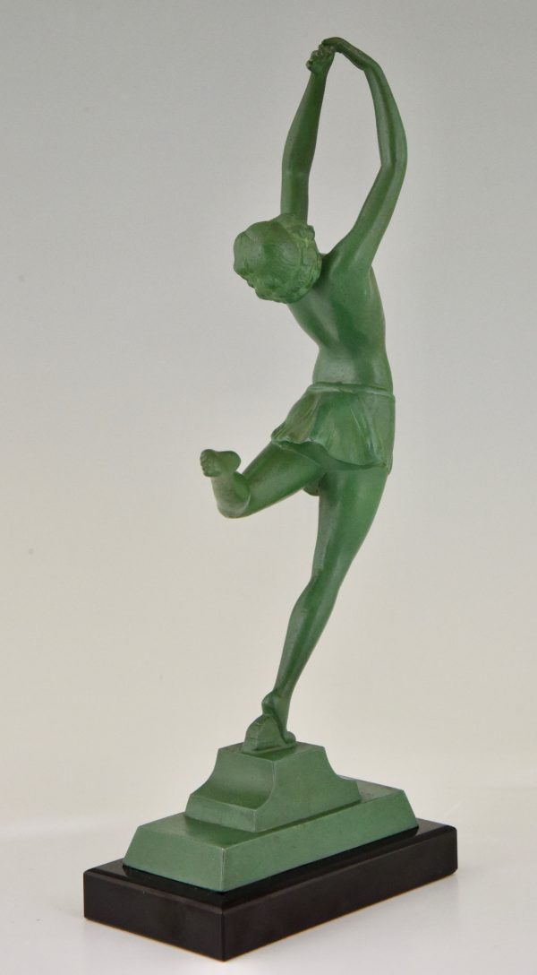 Art Deco sculpture of a dancer.