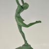 Art Deco sculpture of a dancer.