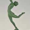 Art Deco sculpture of a dancer.