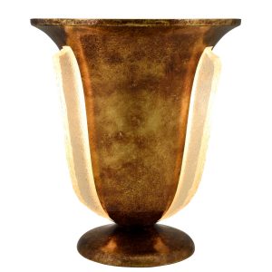 Art Deco Tisch Lampe Metal und Glass