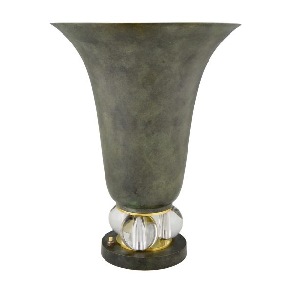 Art Deco Vase Lampe mit 3 Glaskugel