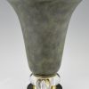 Art Deco lampe vase avec boules de verre